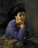 Portrait Of An Wanita Diketahui Dalam A Blue Blouse