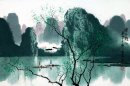 Mountains, river - Chinese Painting