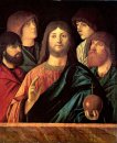 Salvatore benedice i quattro apostoli
