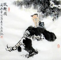 Jongen, koe-Chinees schilderij