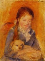 Fille avec un chien