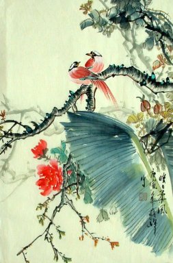 Vogels&Bloemen - Chinees schilderij