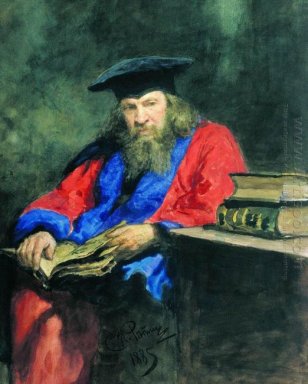 Retrato de Dmitry Mendeleev 1885