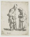 Beggar Man And Beggar Woman Conversing 1630