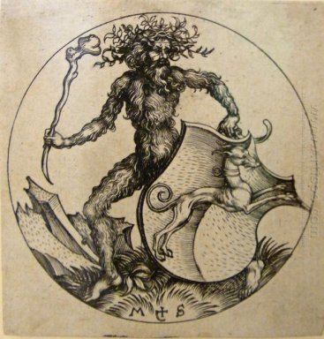 Wild Man avec le bouclier 1490