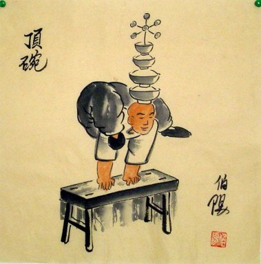Alte Beijinger, Akrobatik - Chinesische Malerei