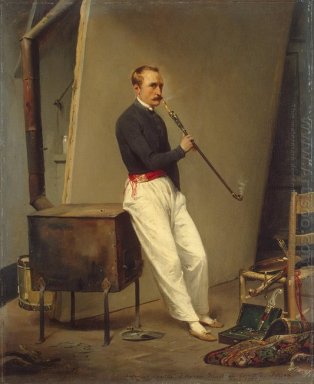 Zelfportret met pijp