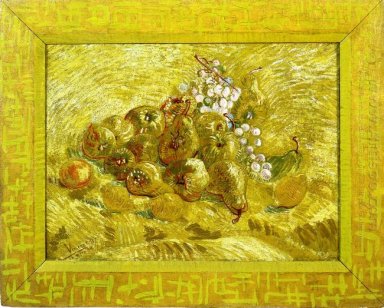 Stilleben med druvor Pears och citroner 1887 1