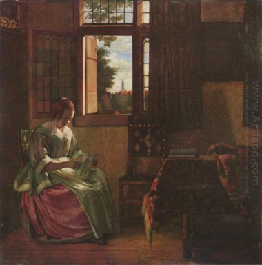 Frau liest ein Brief