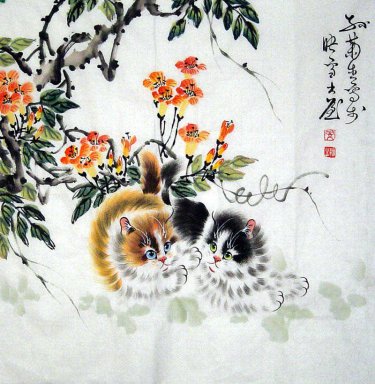 Cat - Peinture chinoise