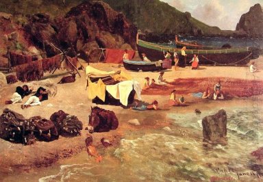 fiskebåtar på capri 1857