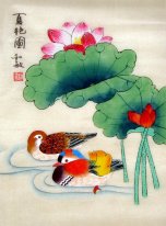 Canard mandarin - Peinture chinoise