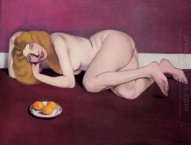 Nude femme blonde avec Tangerines 1913