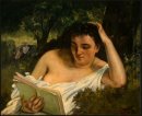 Une jeune femme lisant 1868