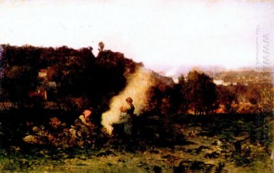 Wood Fire In The Country 1871