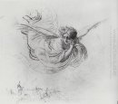 Летящий ангел траура жертвы инквизиции 1850