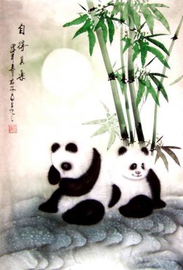 Панда - китайской живописи
