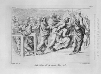Detail van het geschil Van De Sacrament Van Raphael