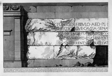 O Antiguidades Roman T 2 Placa V 1756