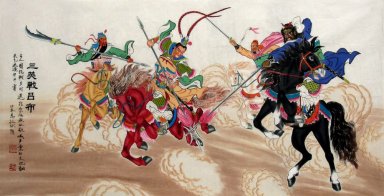 Lv Bu, Guang Yu, Zhang Fei - Chinese Painting