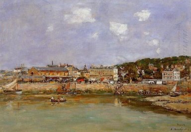 The Port Of Trouville The Market Place Dan The Ferry 1884