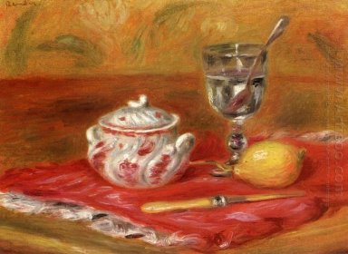 Nature morte avec le verre et citron