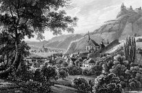 De stad Traben Trarbach en de Grevenburg aan de Moezel
