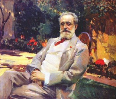 Raimundo) De Madrazo In Zijn Parijse Tuin 1906