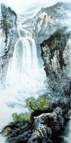 Paisagem com cachoeira - Pintura Chinesa