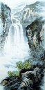 Landscape with waterfall - Chinese Painting