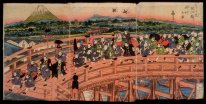 Children's Pastimes: A Procession on Nihon Bridge