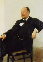 Retrato do compositor Anatoly Konstantinovich Lyadov 1902