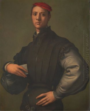Portret van Een Jonge Man In Een Rode Dop 1529
