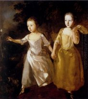 Les filles du peintre chassant un papillon 1759