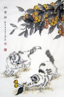 Cat - Pintura Chinesa