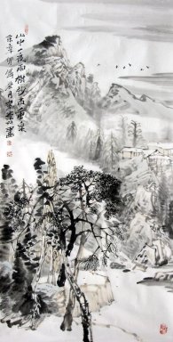 Een boerderij - Chinees schilderij