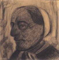 Portrait d'une femme rurale avec le capot