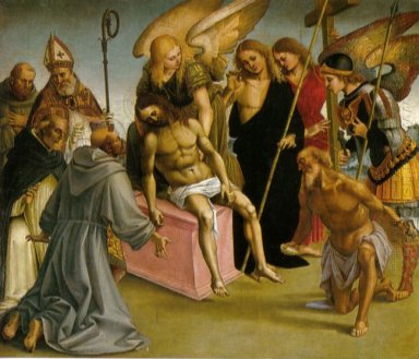 Lamentação sobre o Cristo Morto com Anjos e Santos