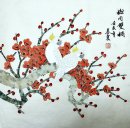 Plum & pássaros - pintura chinesa