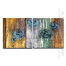 Hand-painted Floral Oil Painting - Set of 2