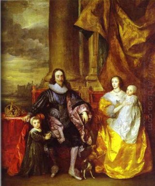 Charles I Dan Ratu Henrietta Maria Dengan Charles Prince Of Wale