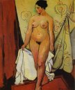 Wanita Nude Dengan Drapery 1919