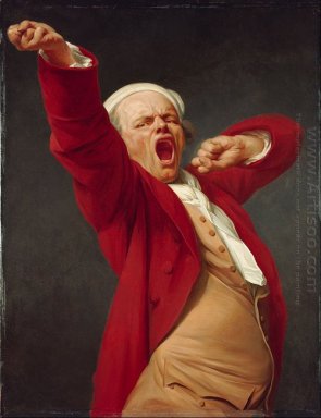 Self-portrait, yawning