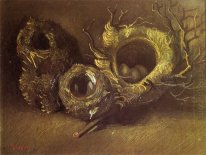 Still Life Dengan Tiga Burung Sarang 1885