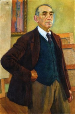 Zelfportret In Een Groene Bodywarmer 1924