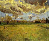 Pemandangan Bawah A Stormy Sky