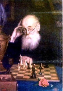 Porträtt av schackspelare A. D. Petrova