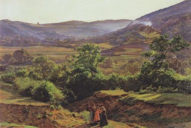 Paisagem da montanha com as ruínas de Liechtenstein em M? Dling