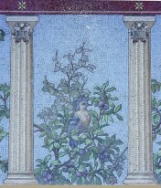 Mosaico - Comedor salón de la biblioteca Sainte-Barbe, París