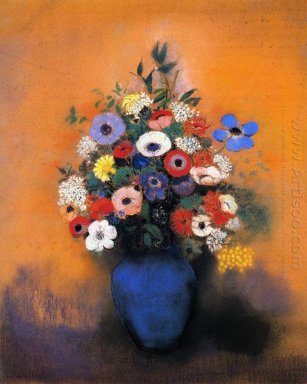 Minosas Anemonies und lässt in einer blauen Vase